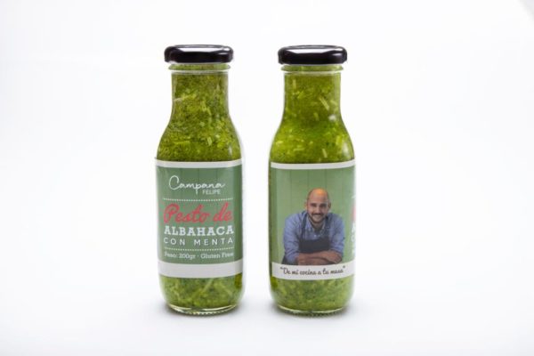 Pesto de albahaca con menta